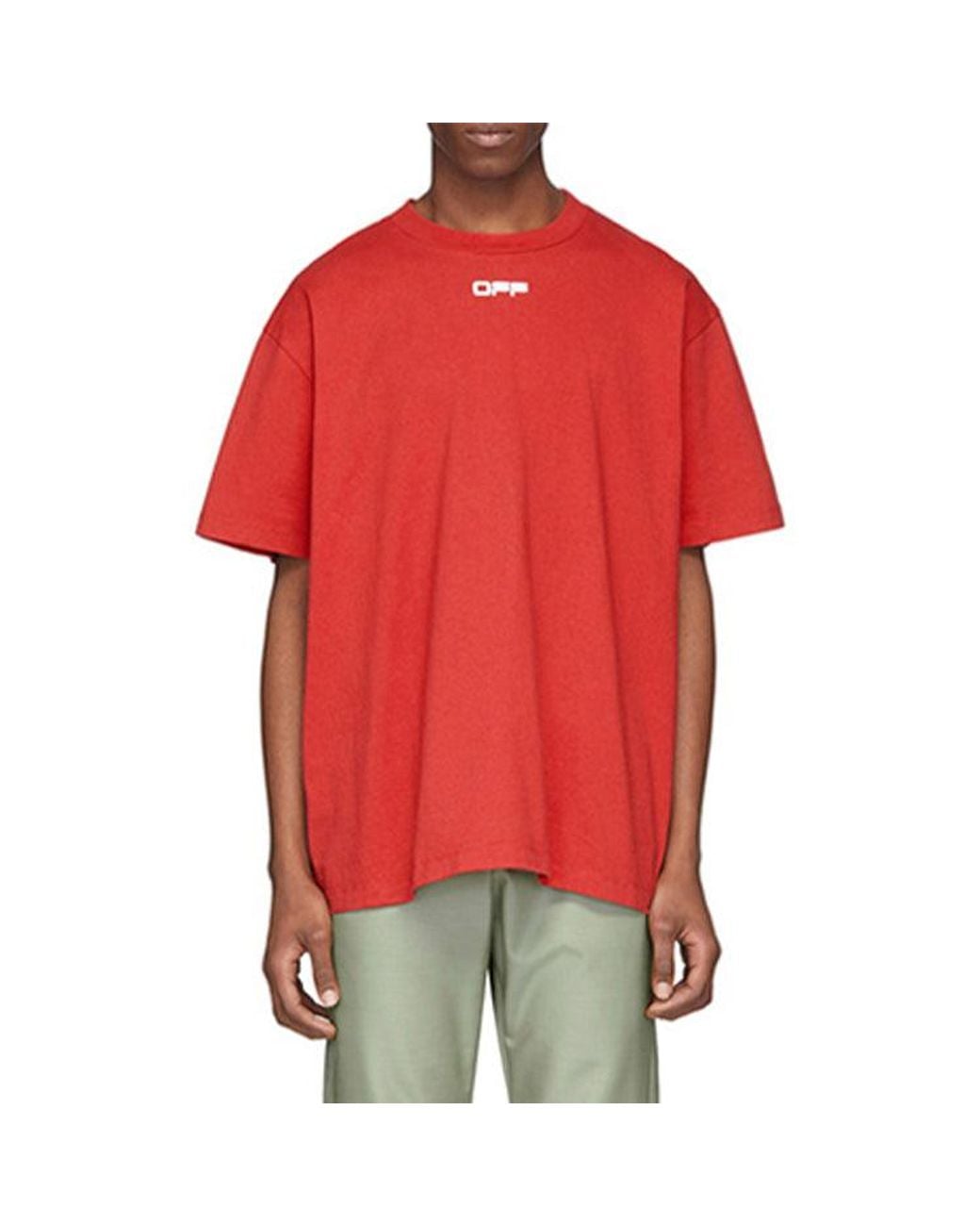 Off-White c/o Virgil Abloh Red Ss20 Airport Tape Print For for men