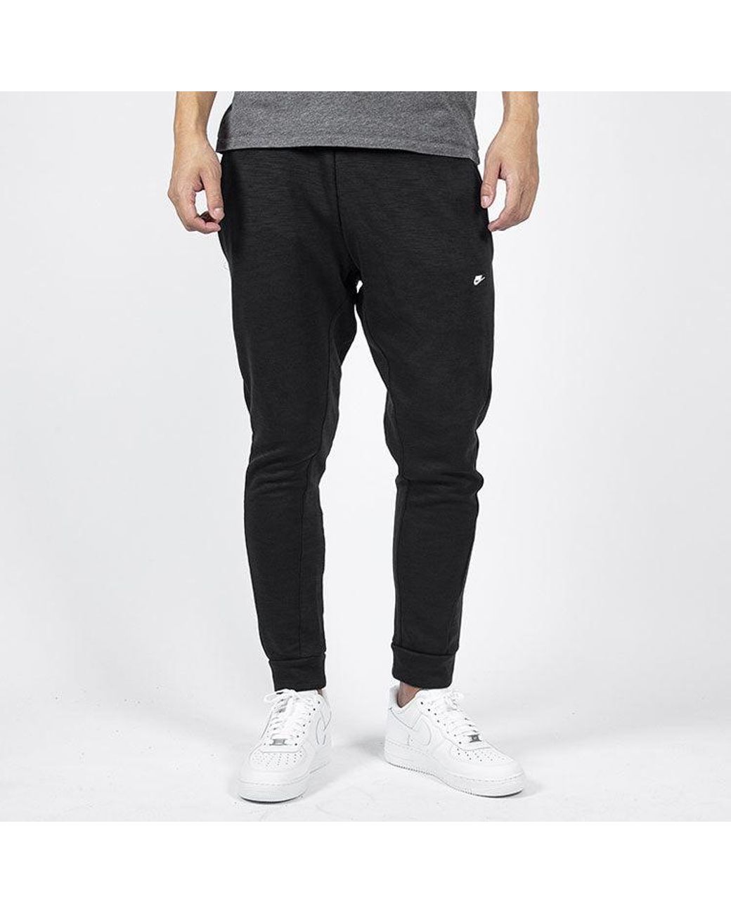 Nike Black Logo Label Knit Sports Pants/Trousers/Joggers for men