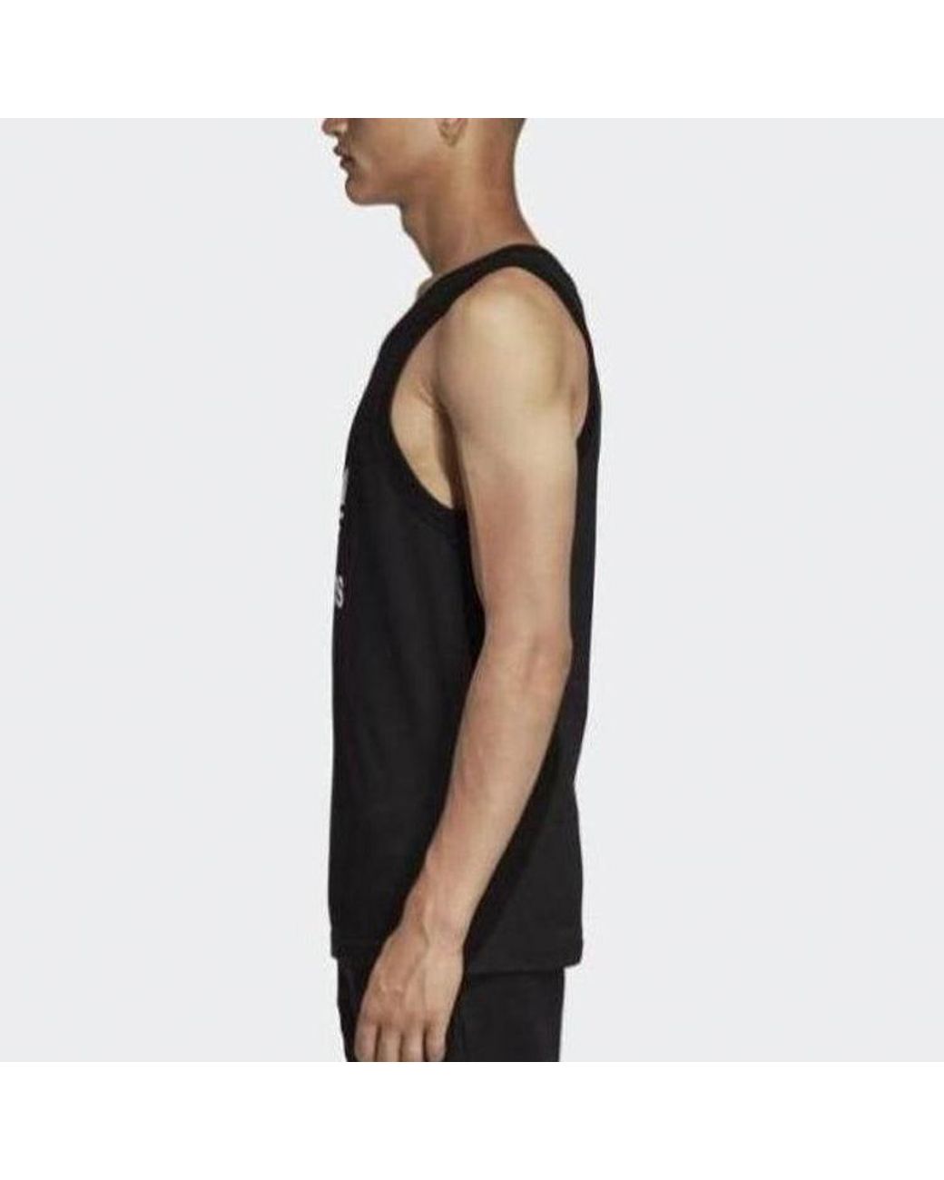 Adidas Black Originals Trefoil Logo Vest for men