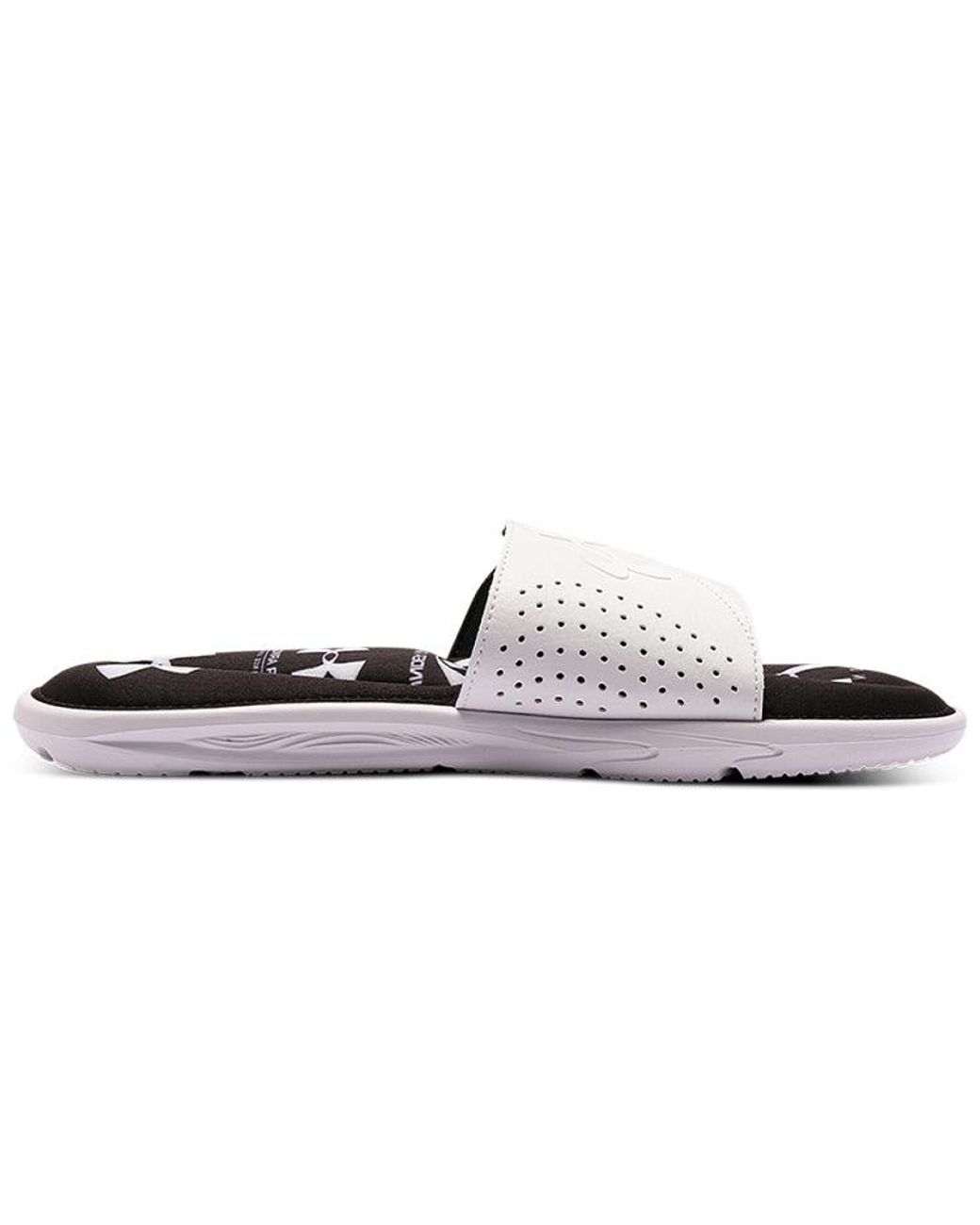 Under Armour Black Ignite 6 Graphic Strap Slide for men