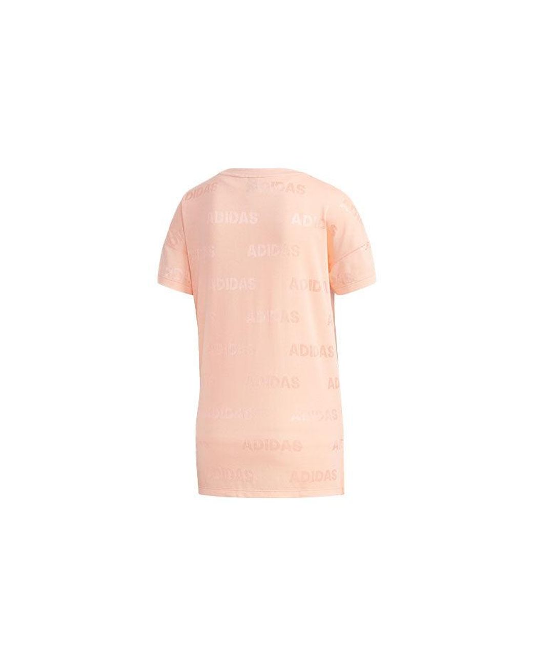 Adidas Pink (Wmns) Sports Stylish Round Neck Short Sleeve