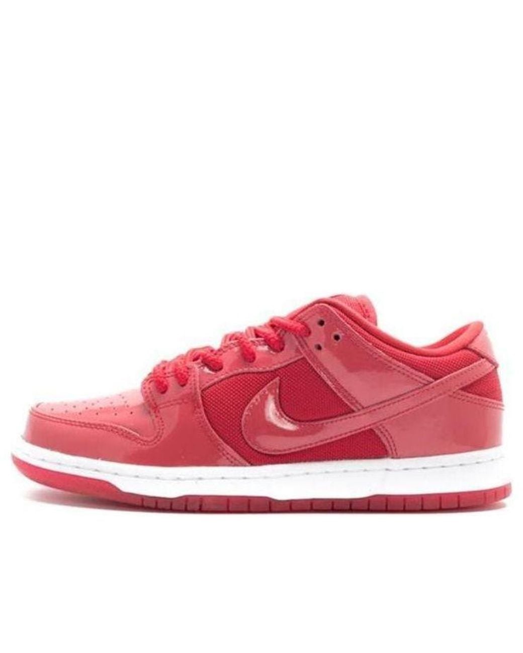 Nike Red Sb Dunk Low Pro Patent Leather' for men