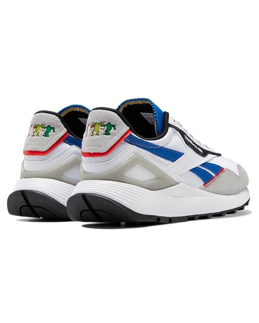 Reebok Blue Keith Haring X Classic Leather Legacy Az 'Dancing Figures Heel Print' for men