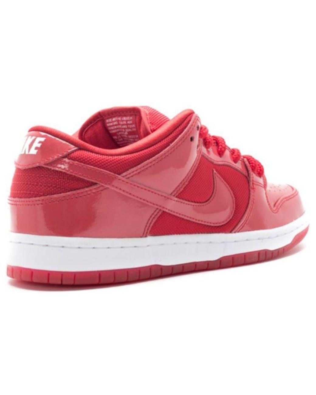 Nike Red Sb Dunk Low Pro Patent Leather' for men
