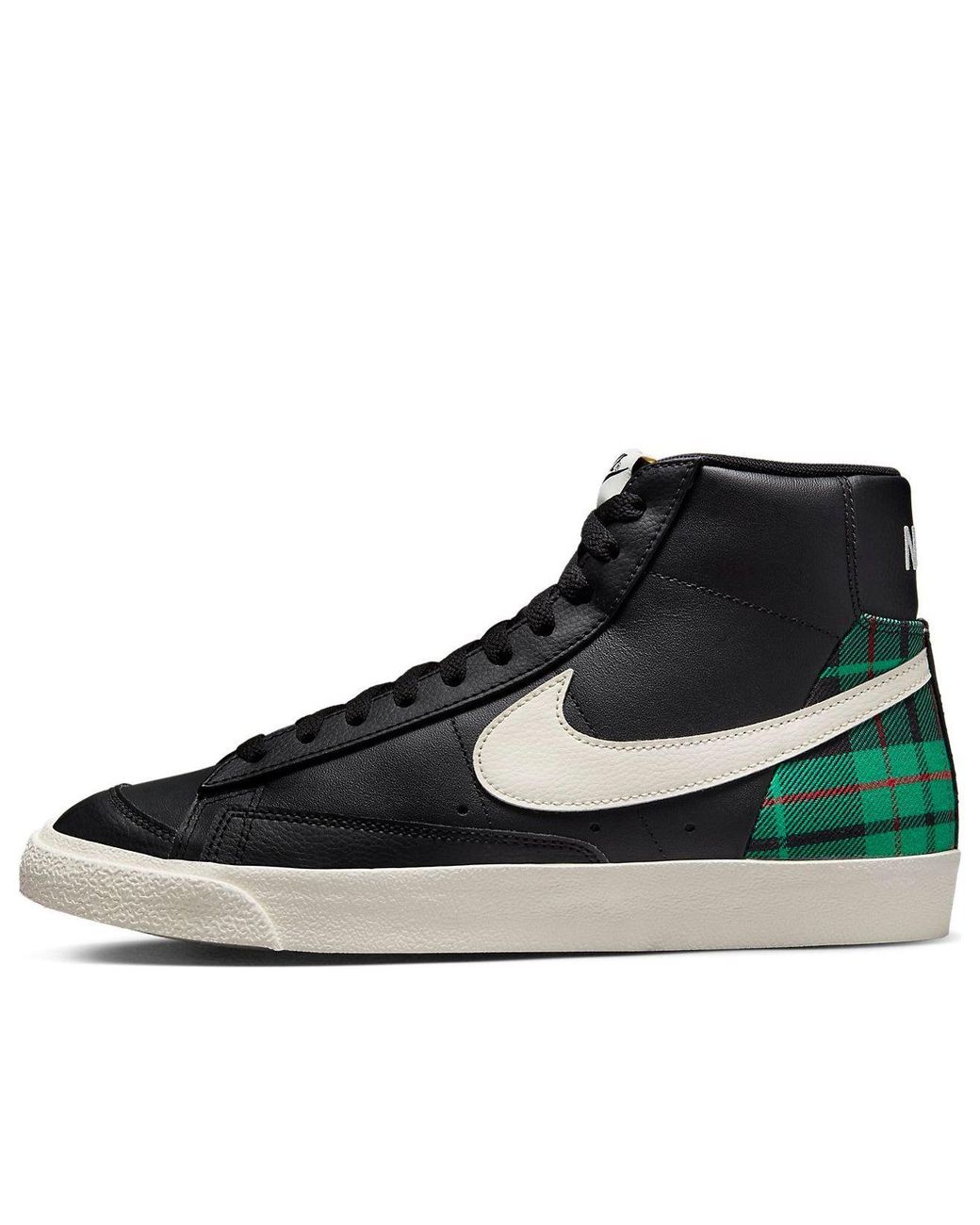 Nike Black Blazer Mid '77 Premium Tartan Plaid' for men