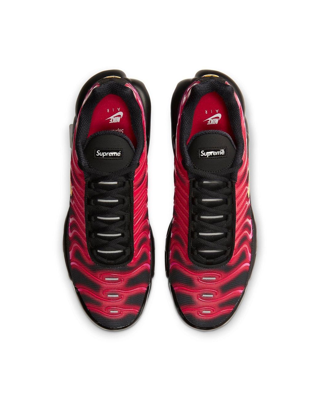 supreme x air max plus tn university red