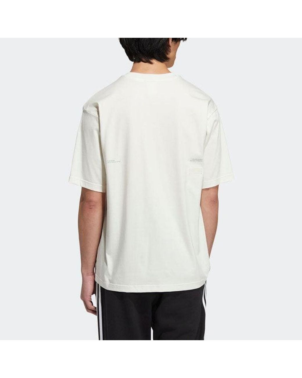 Adidas Multicolor Originals Round Neck Dropped Shoulder Sleeves Large Logo Printing Short Sleeve T-Shirt for men