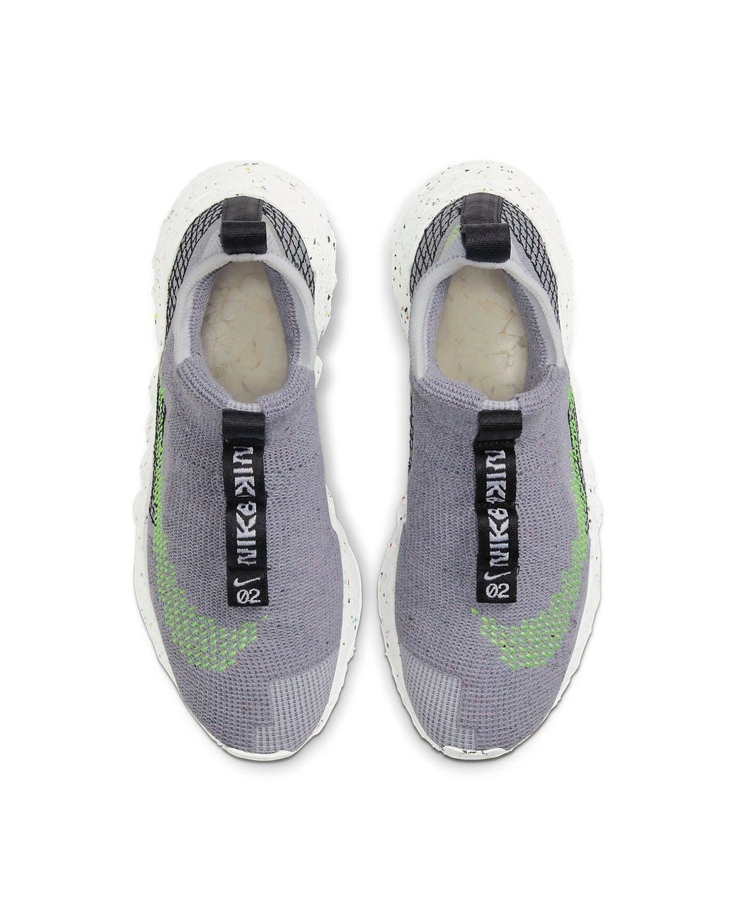 nike space hippie 02 grey volt mens