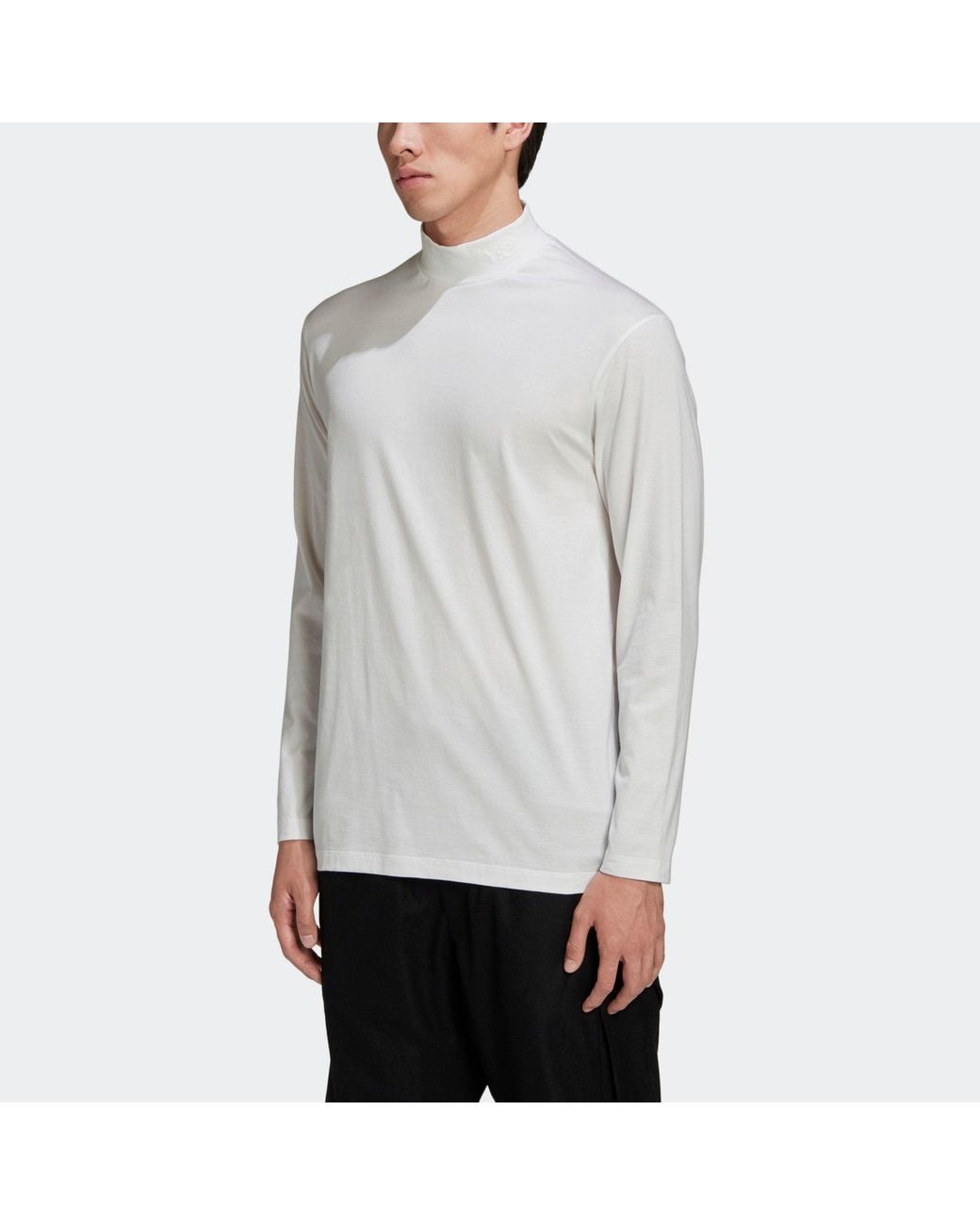 Adidas White Y-3 Solid Color Casual Long Sleeves for men