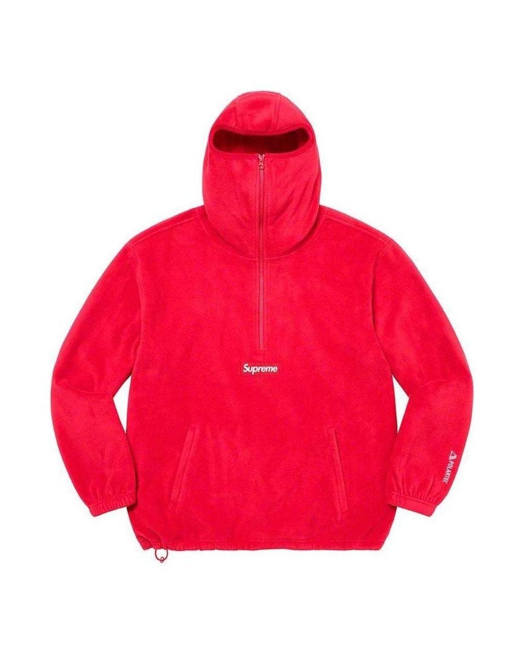 Supreme Red X Polartec Facemask Half Zip Pullover for men