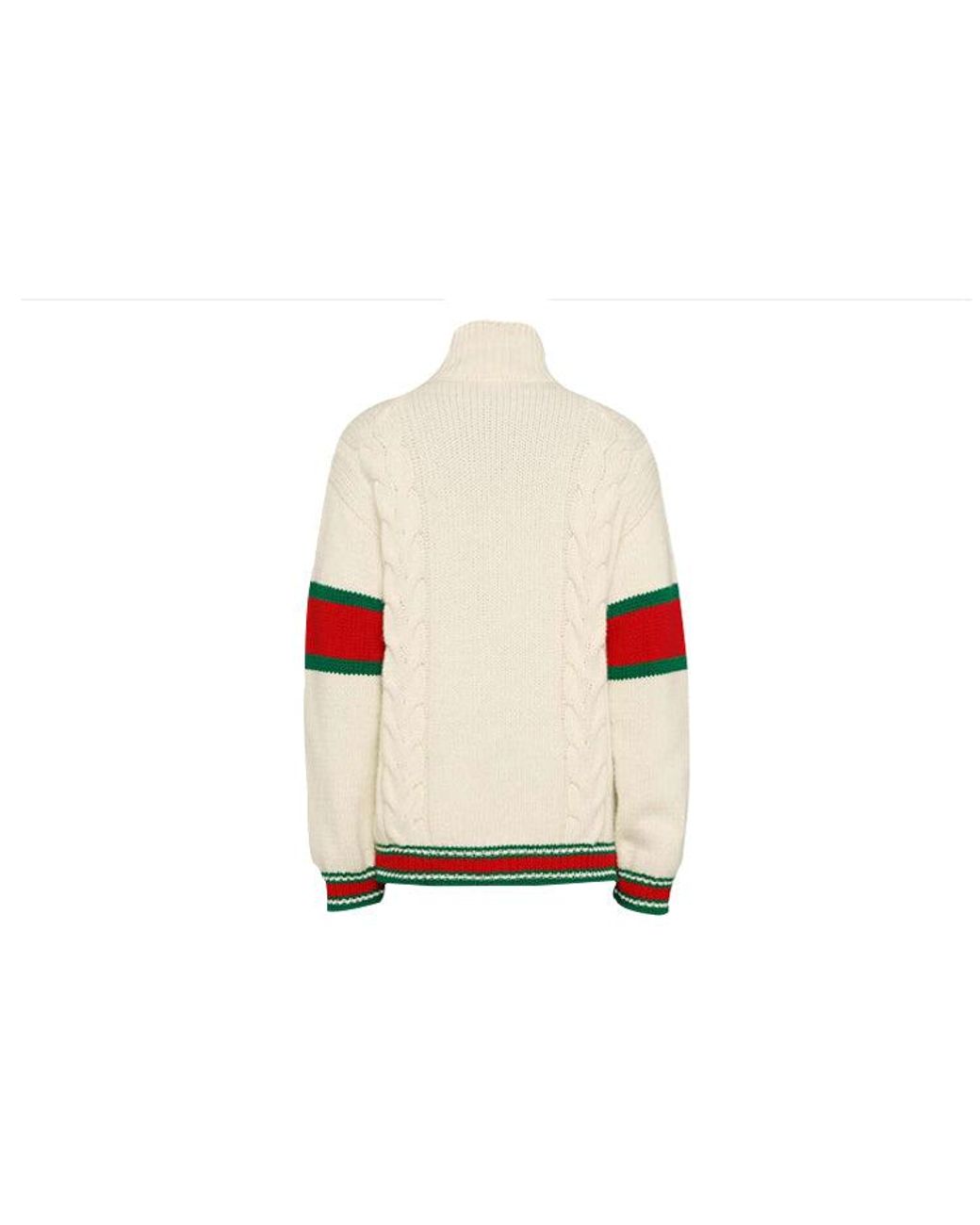 Gucci Natural Cable Knit Bomber Jacket for men