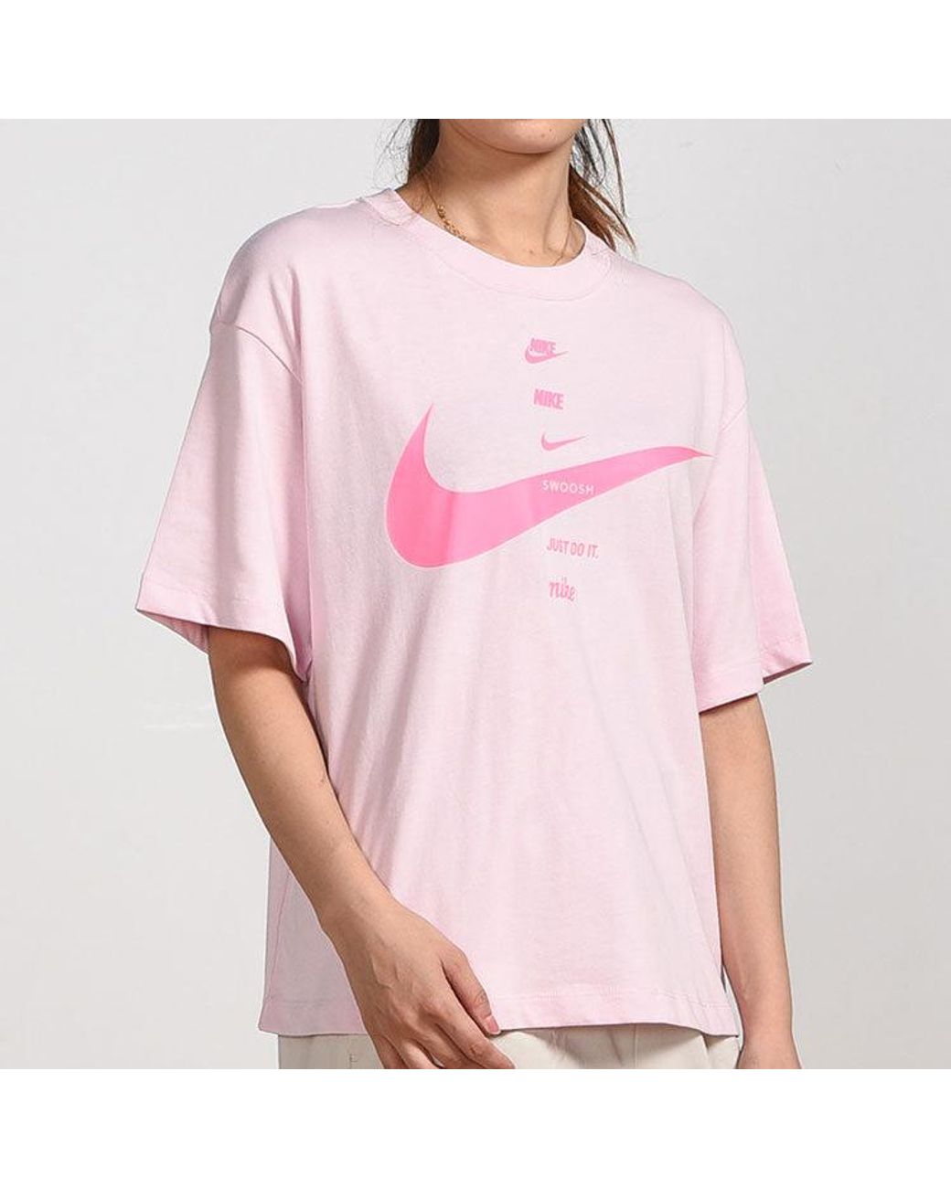 Nike Pink (Wmns) Sportswear Short Sleeve Crop Tee