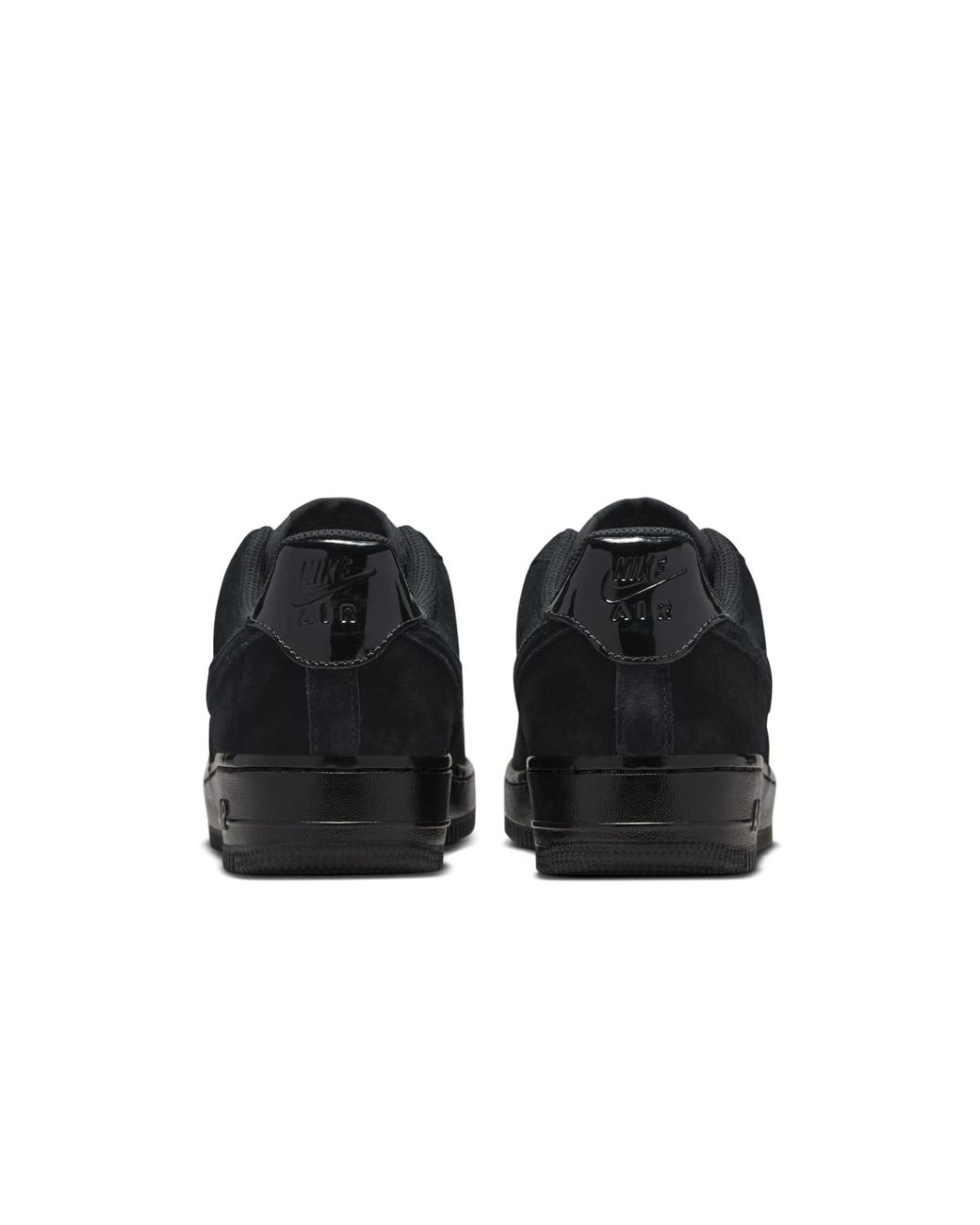 triple black air force 1 soft suede leather