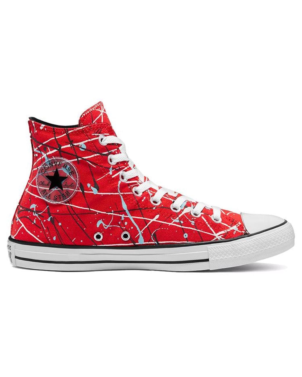 Converse Red Archive Paint Splatter Chuck Taylor All Star for men