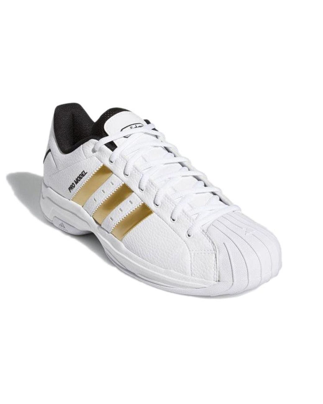Adidas White Pro Model 2G Low Metallic' for men
