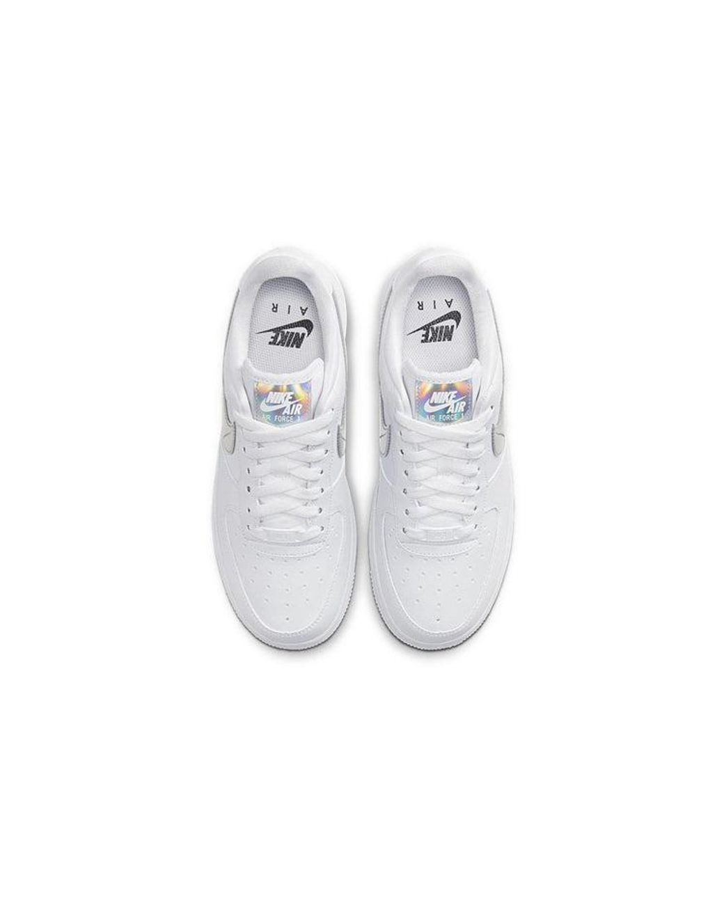 nike air force 1 with iridescent swoosh