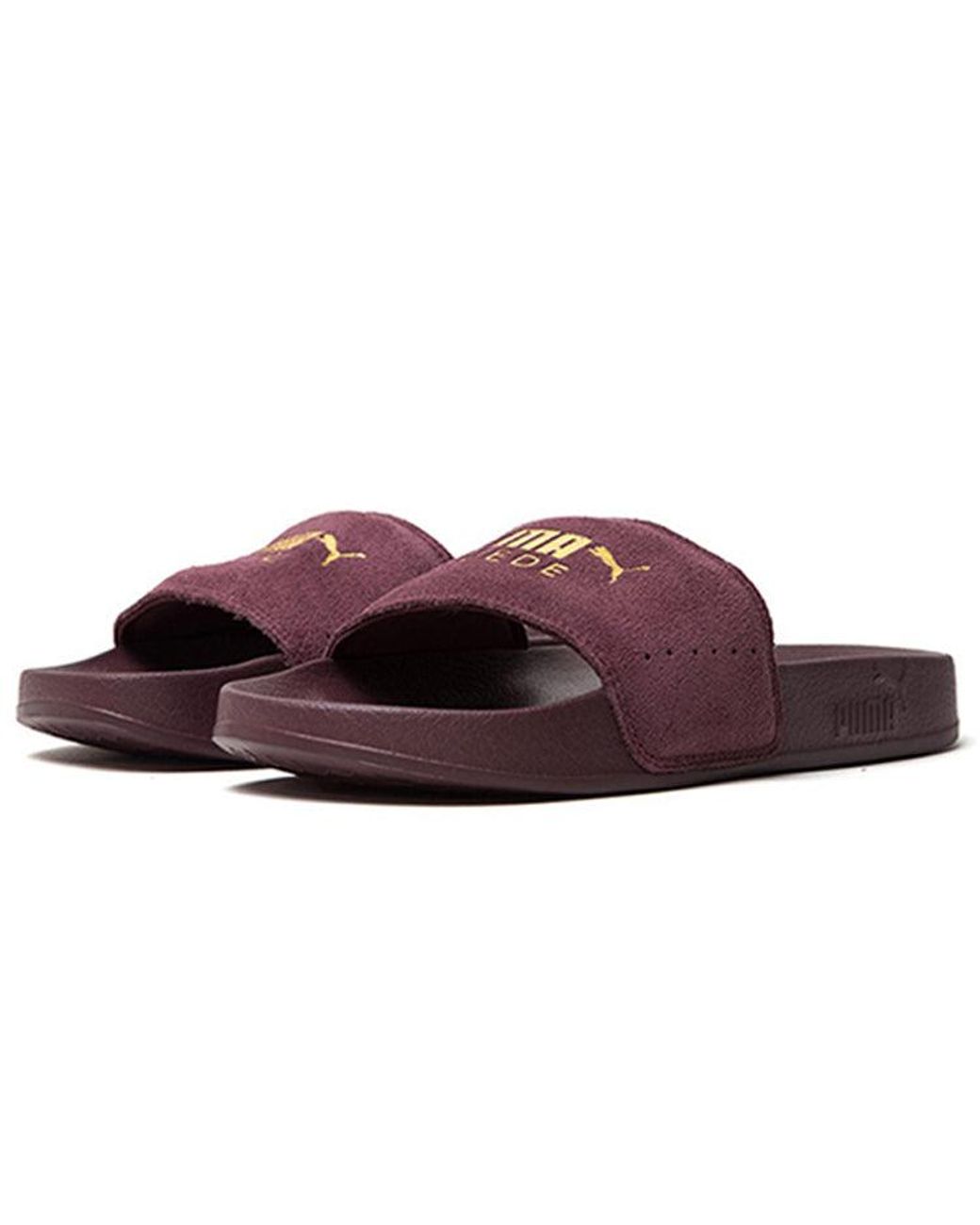 PUMA Brown Leadcat Suede Slide 'Vineyard Wine' for men