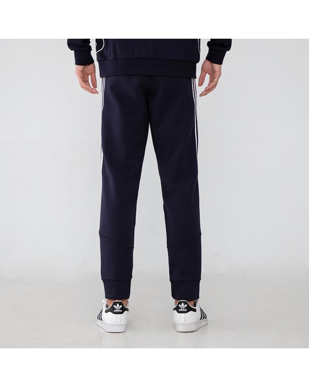 Adidas Blue Fi 3S Pant Logo Printing Bundle Feet Sports Pants/Trousers/Joggers for men