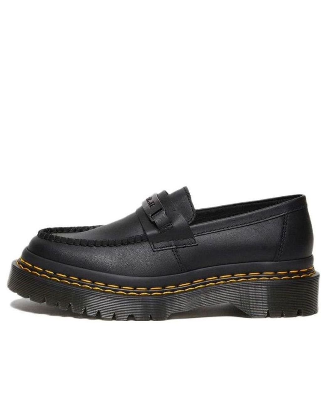 Dr. Martens Black Penton Bex Double Stitch Leather Loafers Poly Rip Stop + Element' for men