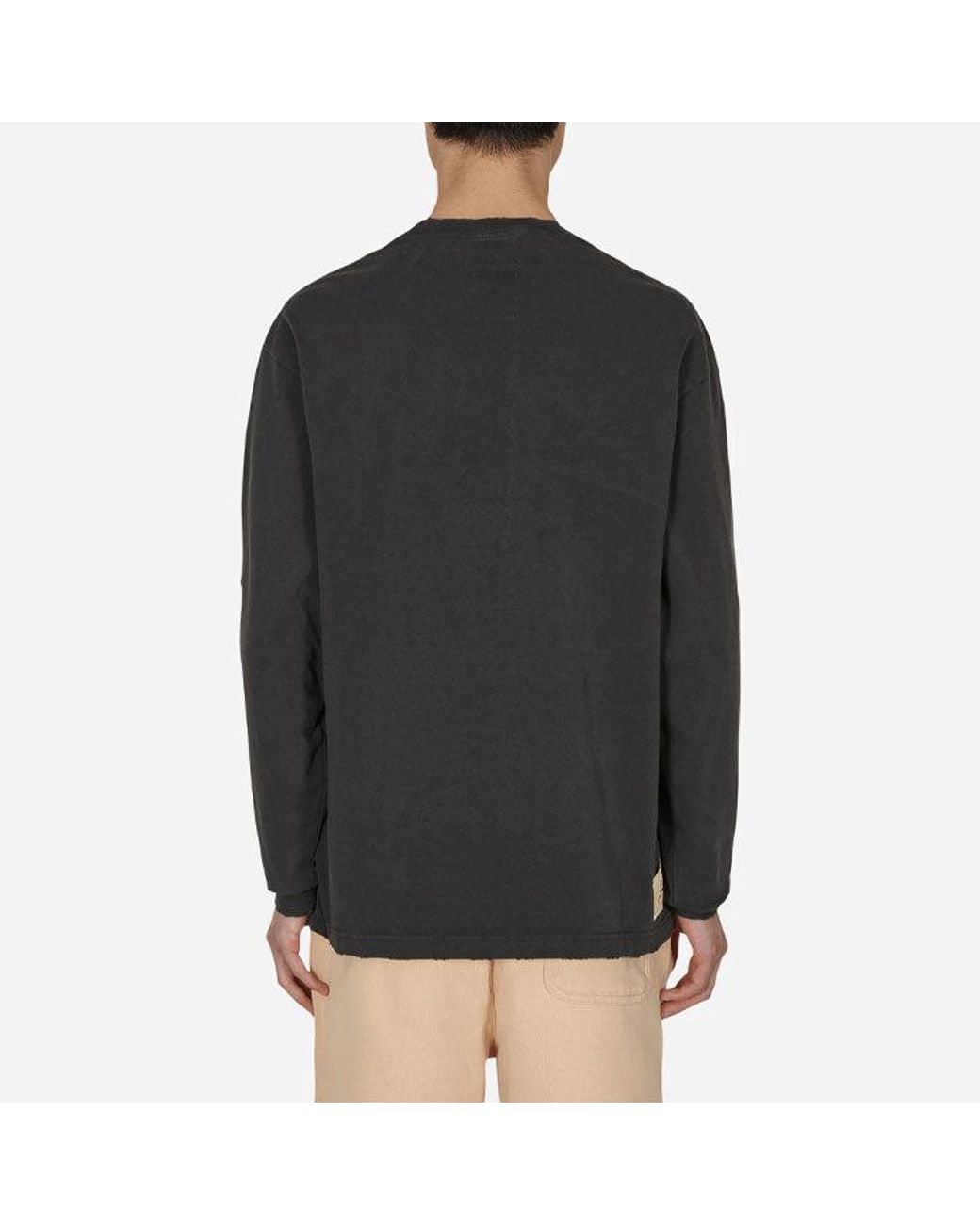 Nike Blue X Union Crossover Photo Character Shooting Printing Round Neck Pullover Long Sleeves Asia Edition Couple Style Black for men