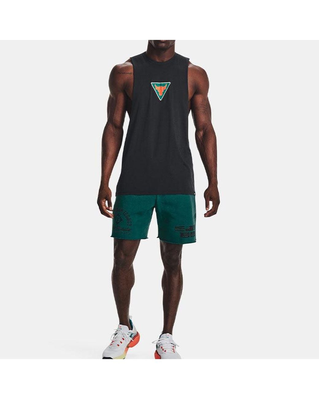 Under Armour Black Project Rock Dmnd Muscle Tank for men