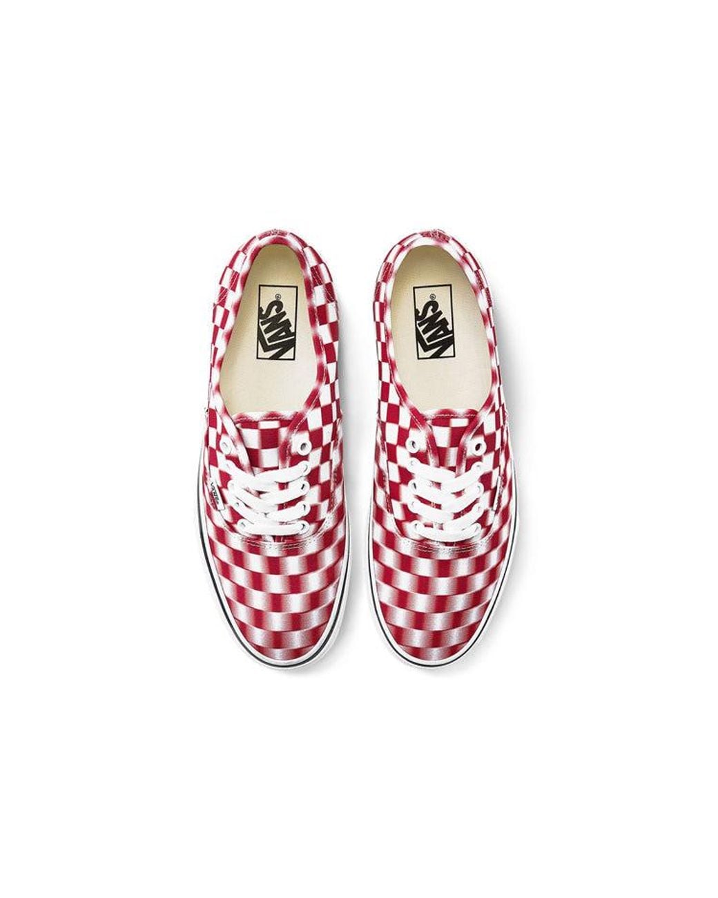 Vans Red Authentic 'Blur Check for men