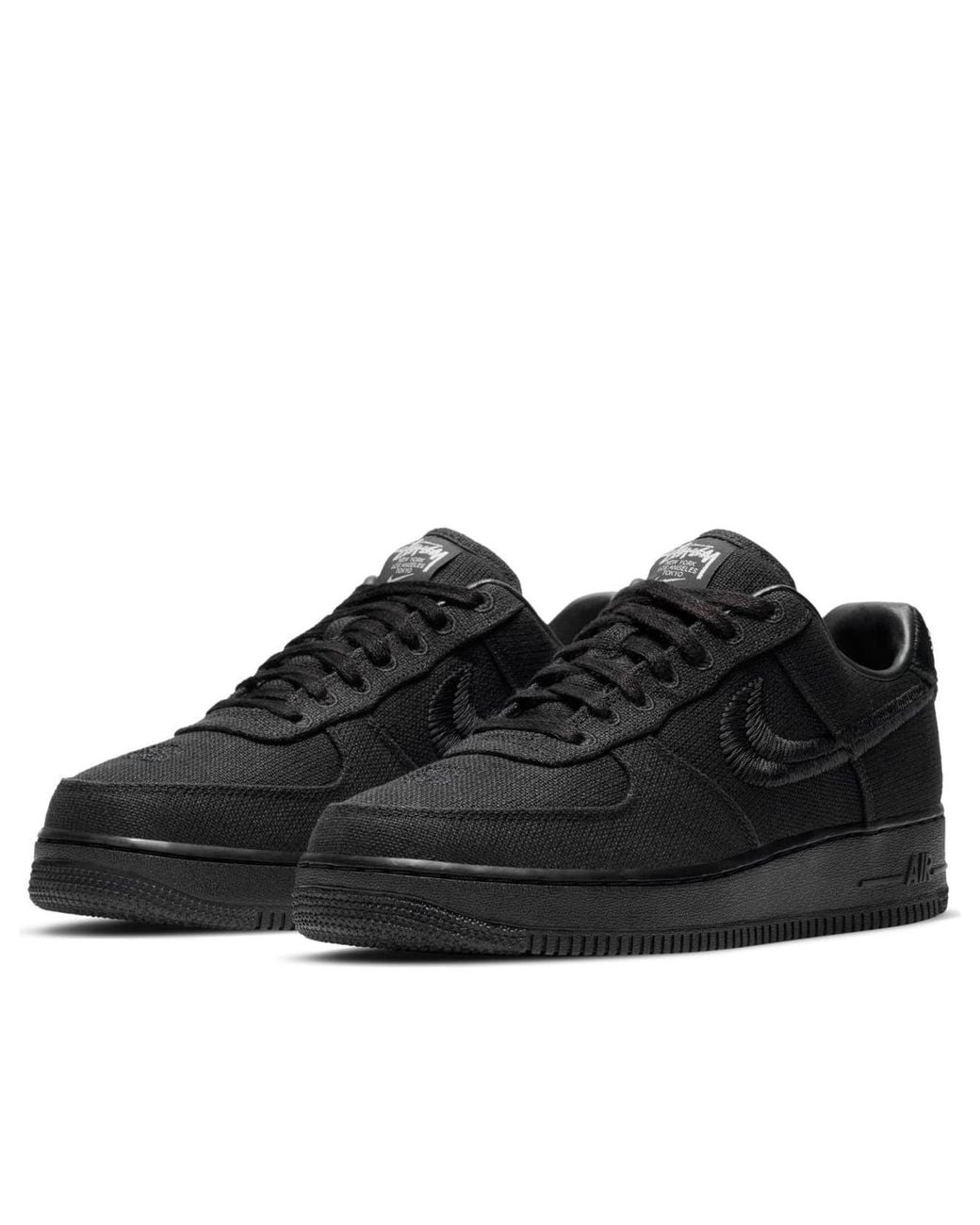 Nike Black X Stussy Air Force 1 Low 'Triple' for men