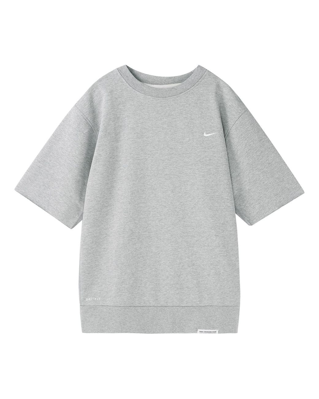 Nike Gray Dri-Fit Standard Issue Round Neck Pullover Sports Short Sleeve Dark for men