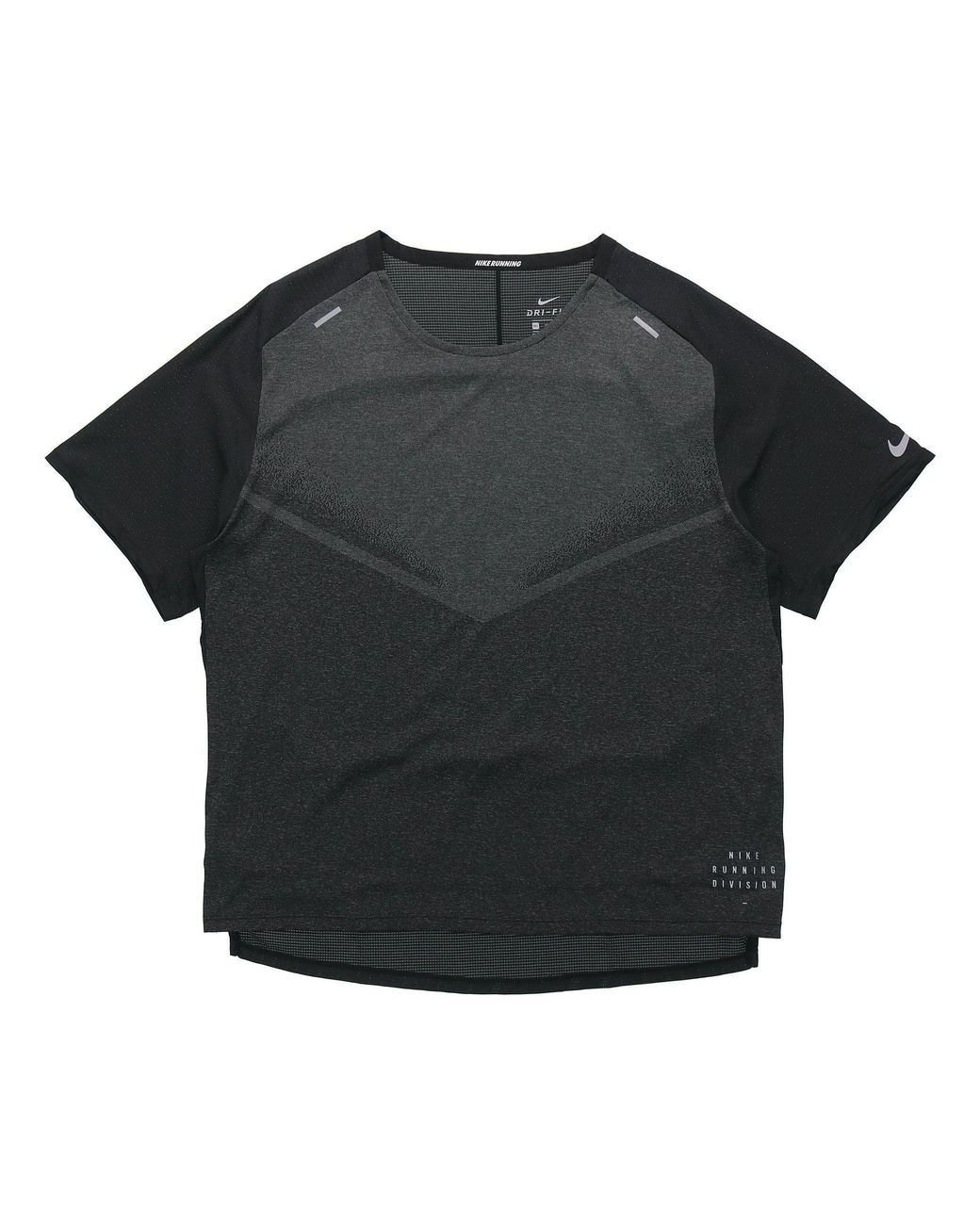 Nike Black Ultra Run Division Trainingsport Fast-Dry Breathable Fabric Short Sleeve T-Shirt for men