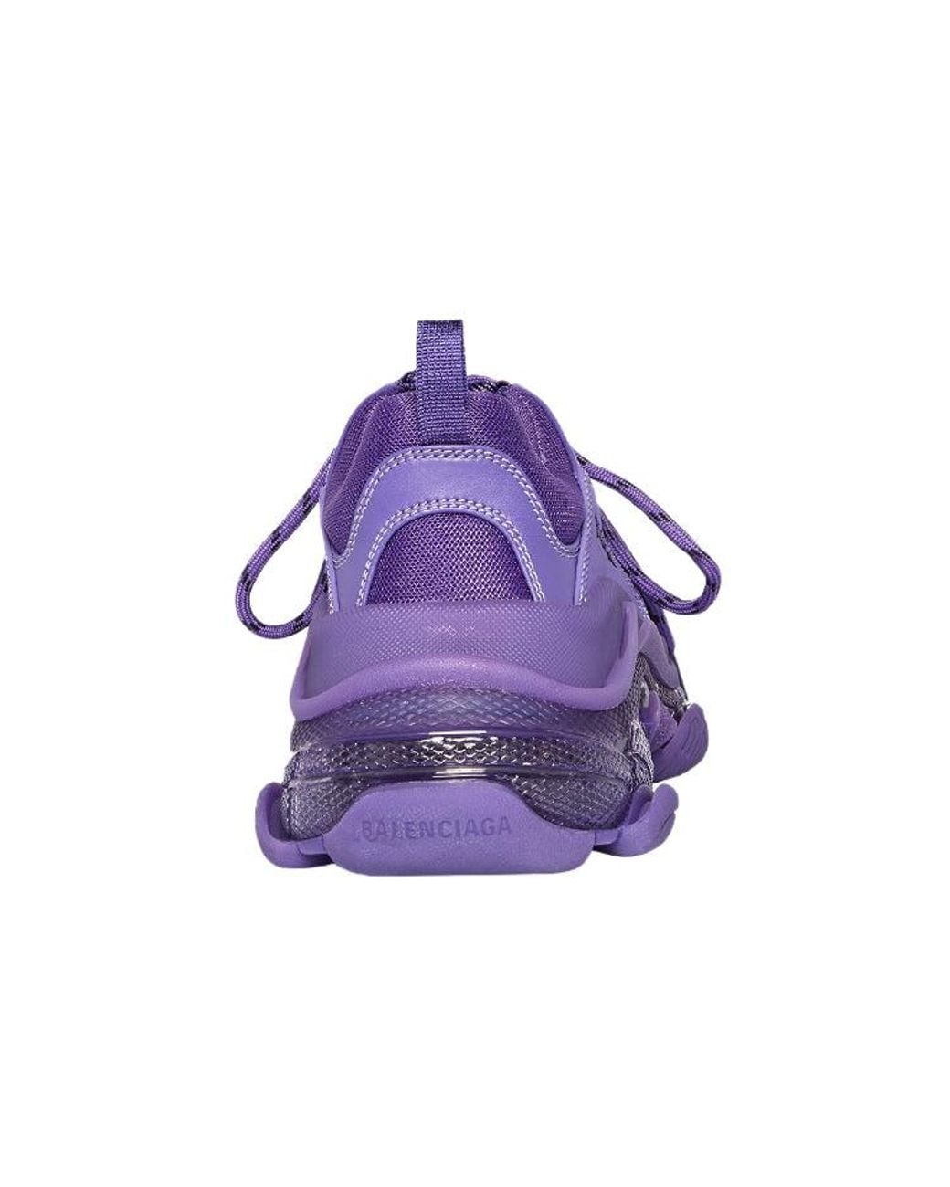 Balenciaga Purple (Wmns) Triple S Sneakers 'Clear Sole'