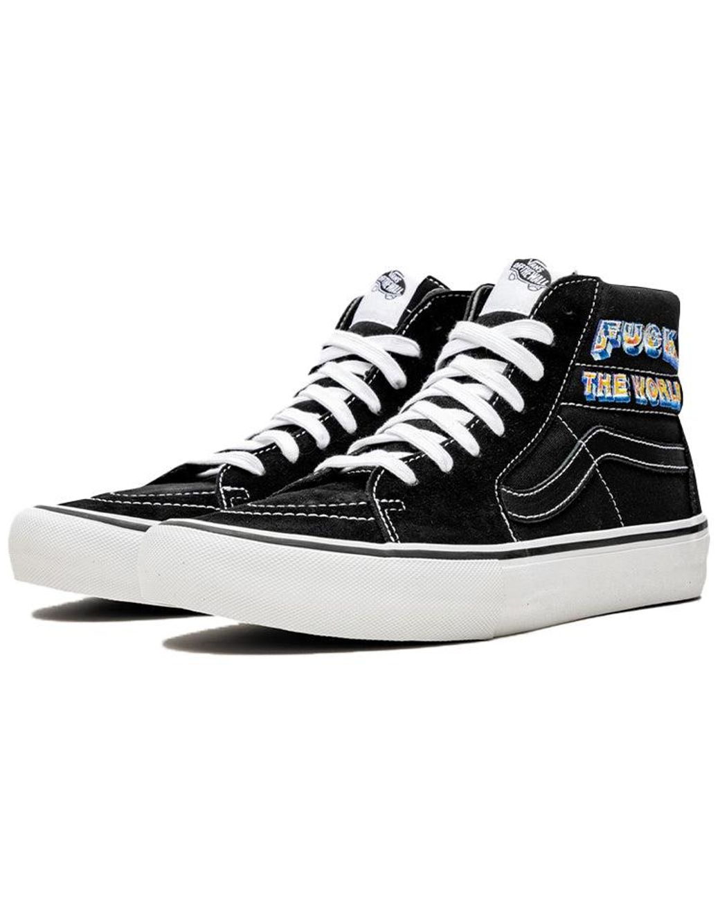Vans Black Supreme X Sk8-Hi 'Fuck The World for men
