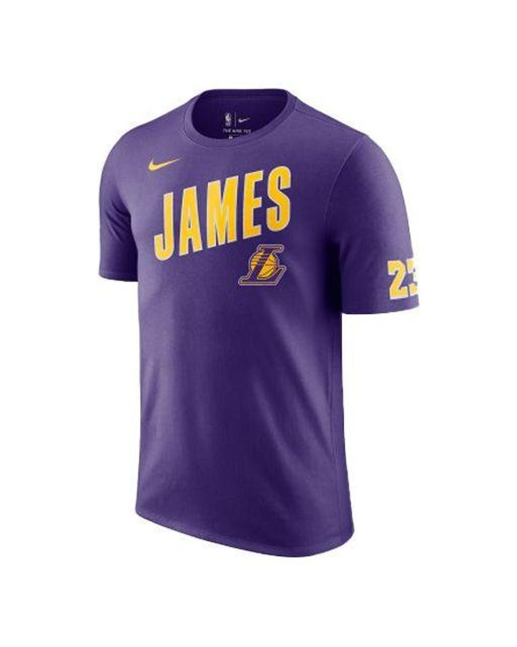 Nike Purple Nba Los Angeles Lakers Lebron James Sports Short Sleeve for men