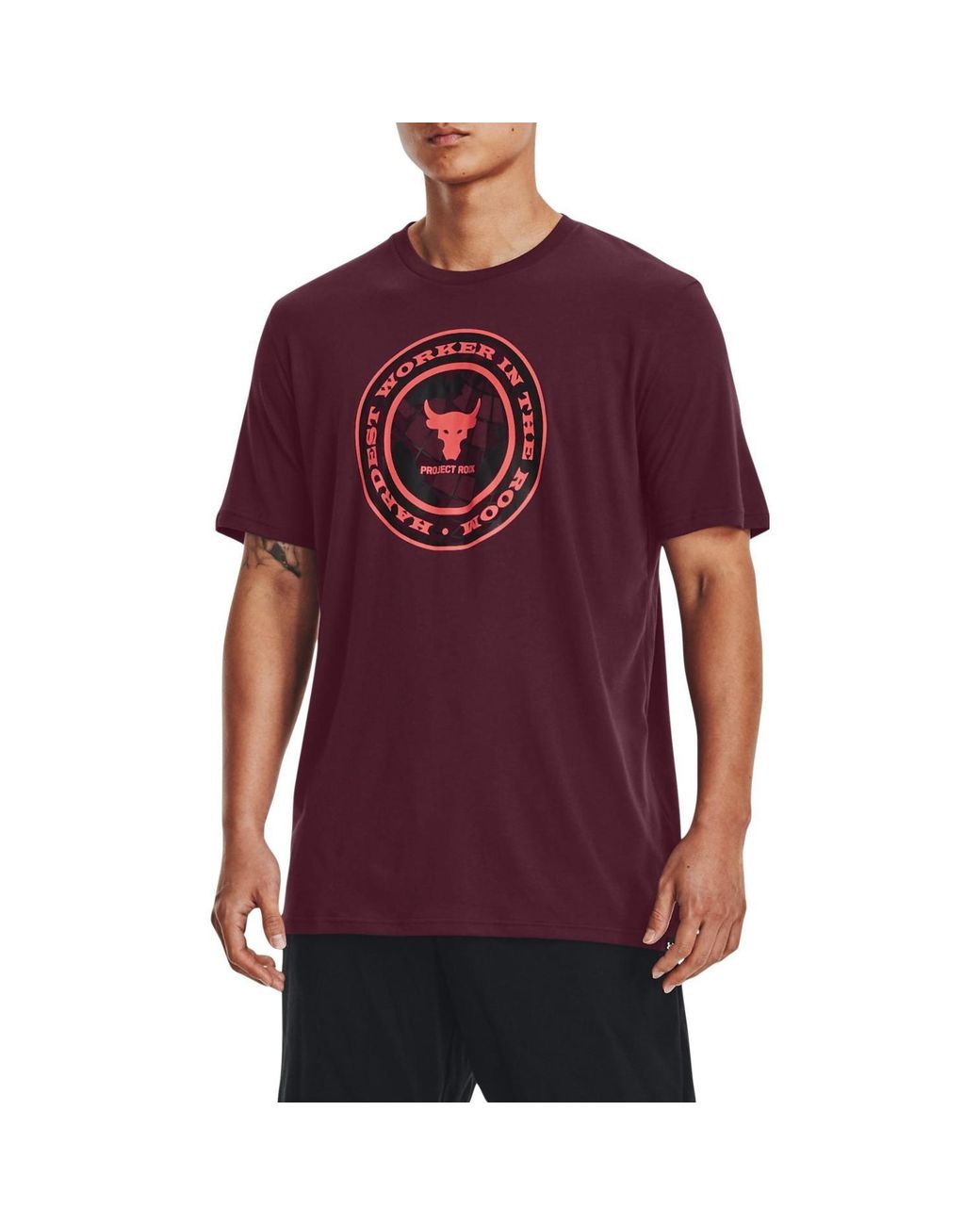 Under Armour Purple Project Rock Globe T-Shirt for men