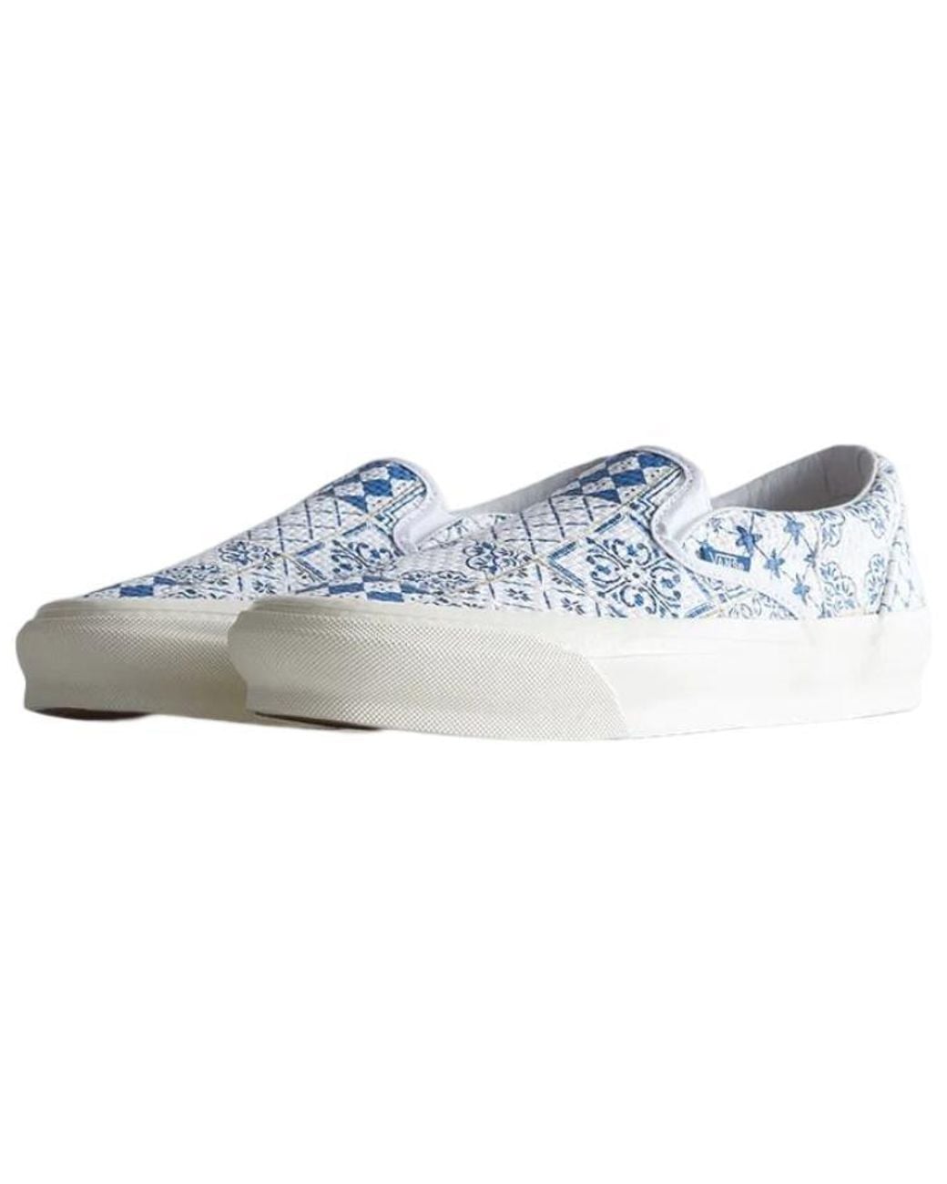Vans Blue Kith X Og Classic Slip-On Lx 'Azulejo Tile' for men