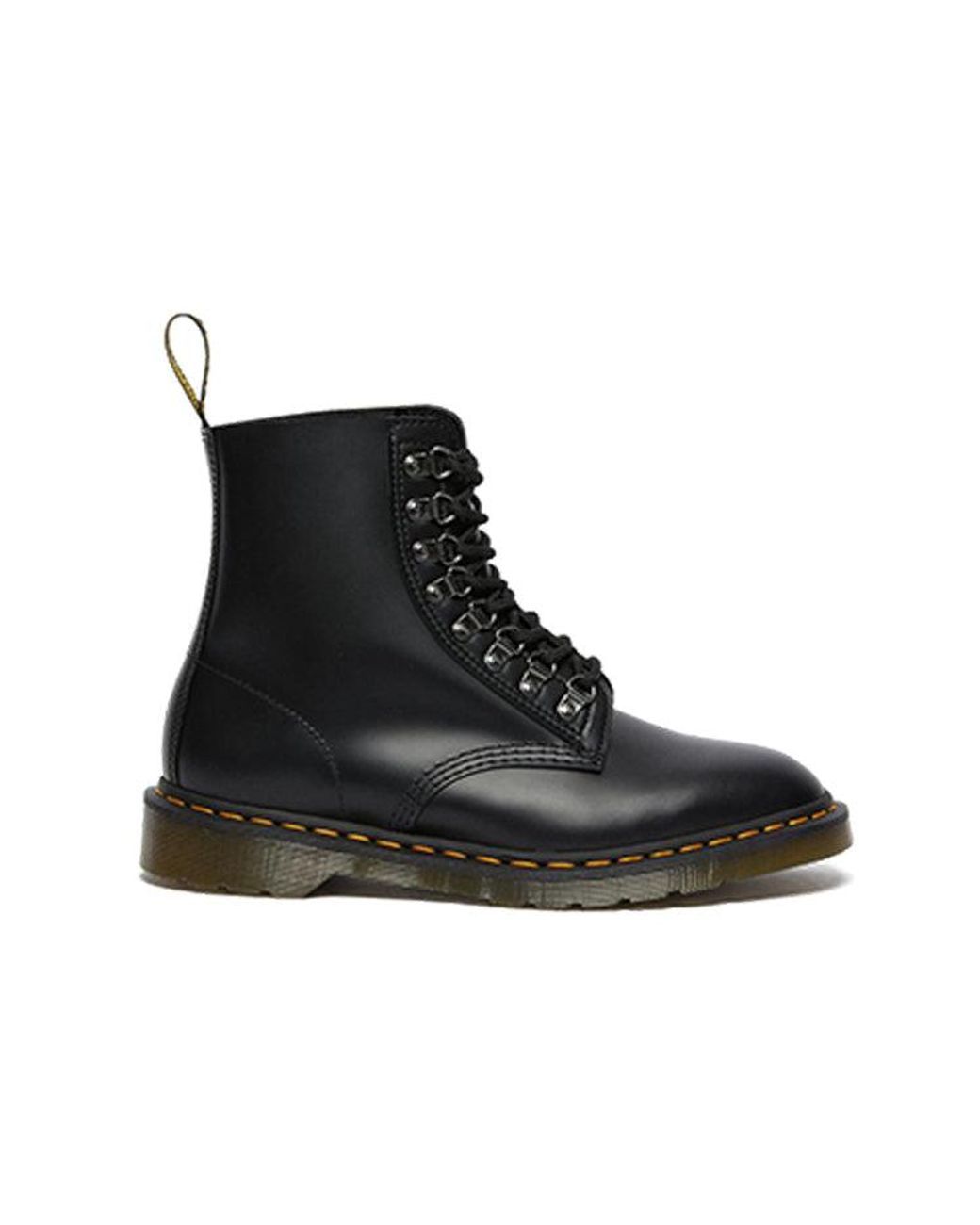 Dr. Martens Black 1460 Pascal Verso Smooth Leather Lace Up Boots