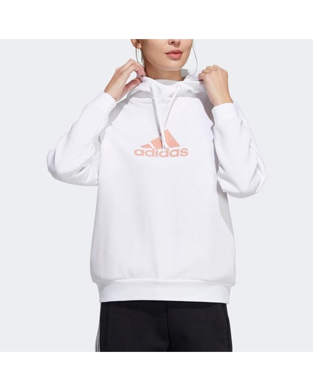 Adidas White (Wmns) Fi W Swt Hood Logo