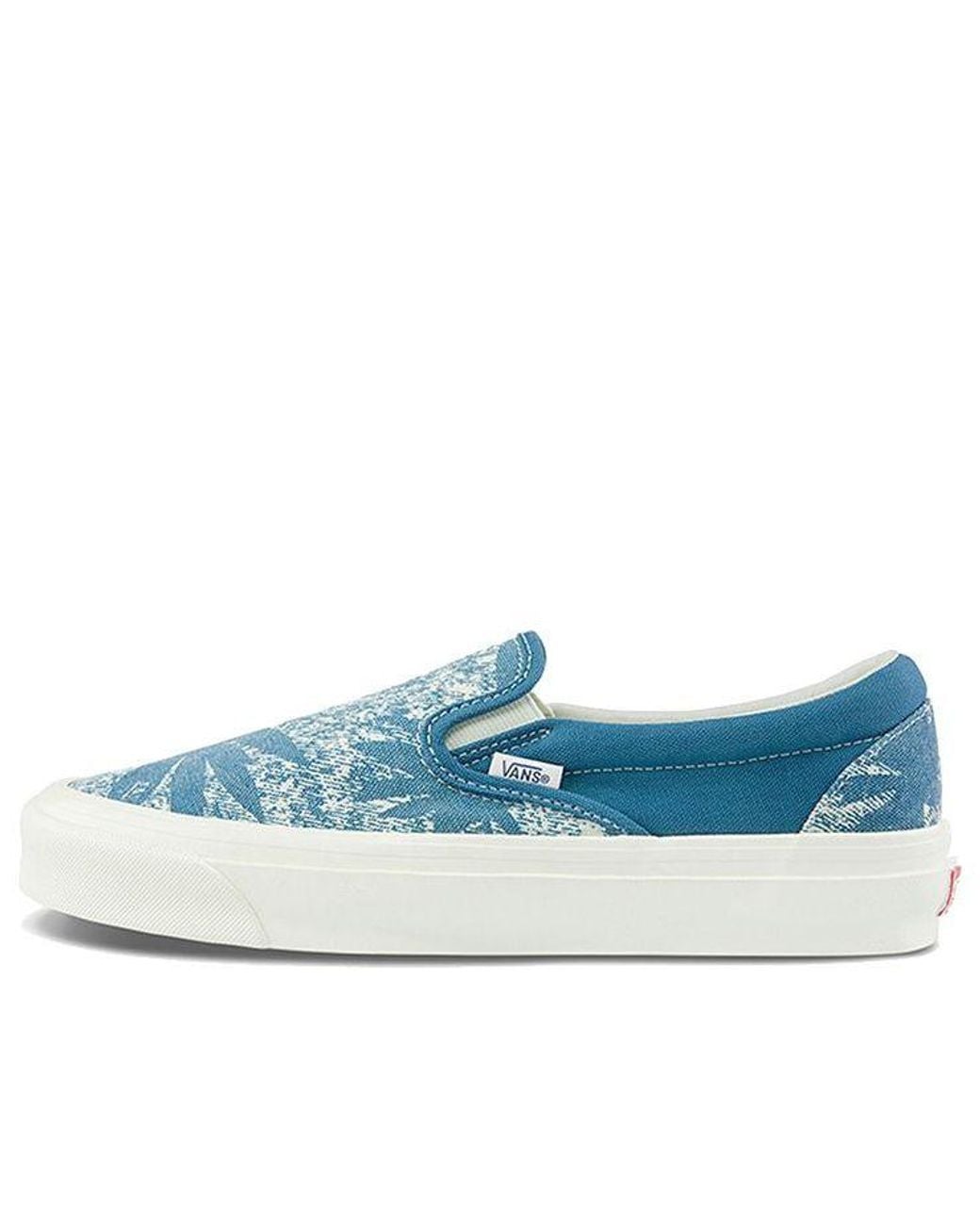 Vans Blue Og Classic Slip-On Lx 'Palm Acid Wash Summer Leaf for men