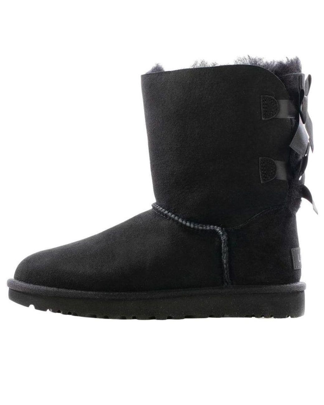 Ugg Black (Wmns) Mini Bailey Bow Ii Boot Fleece Lined
