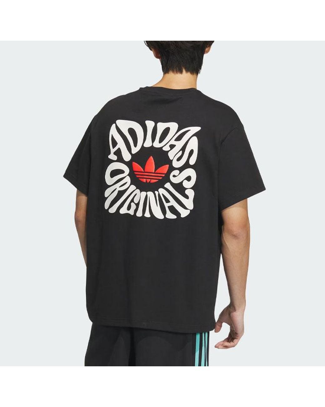 Adidas Black Originals V-Day Short Sleeve T-Shirt (Gender Neutral) Asia Sizing for men