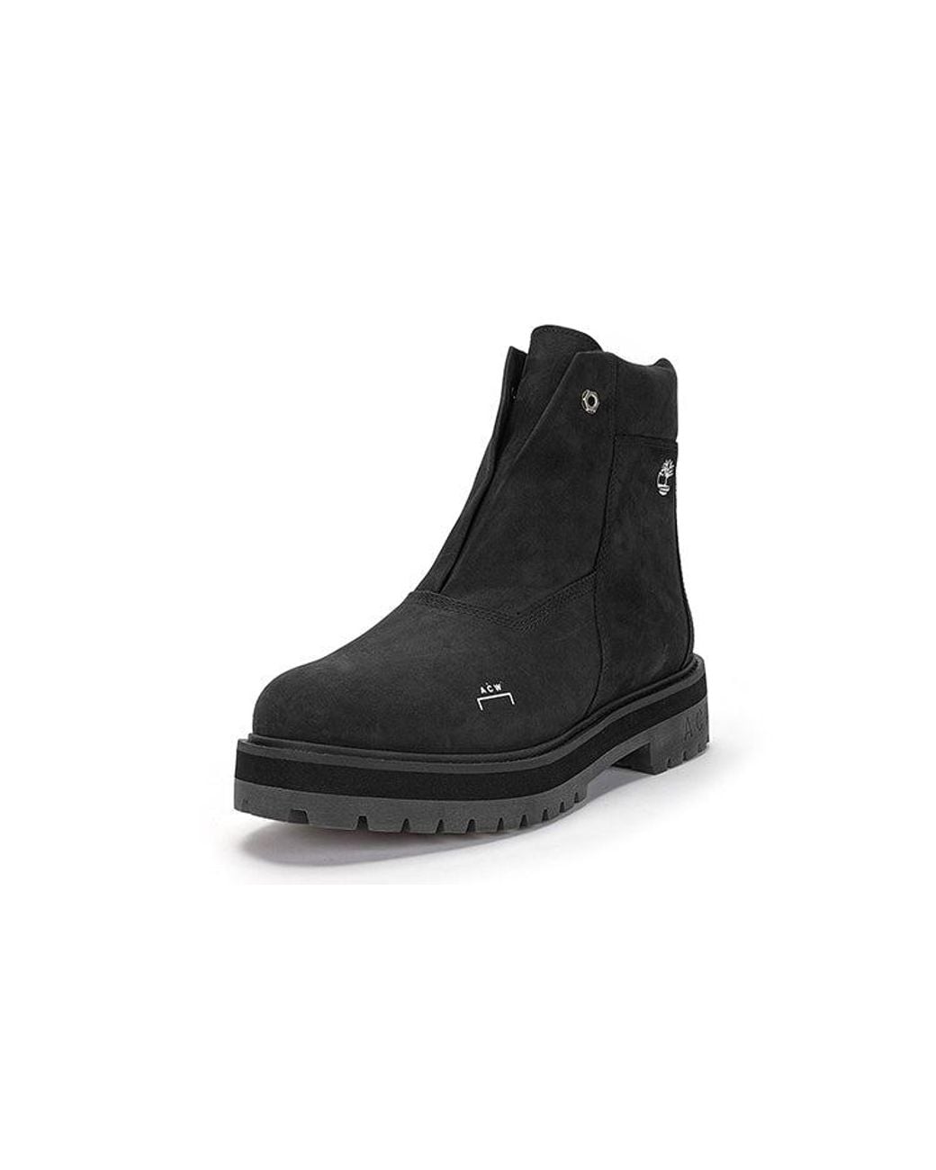 Timberland Black X A Cold Wall 6 Inch Premium Side Zip Boot 'Jet Nubuck' for men