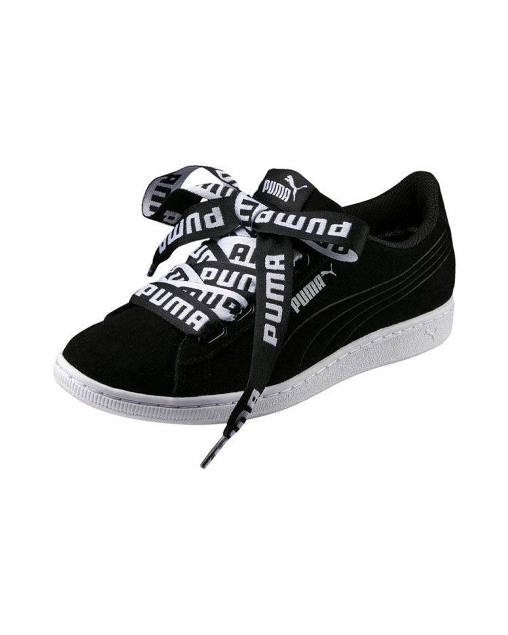 PUMA Black (Wmns) Vikky Ribbon Bold Casual Shoes