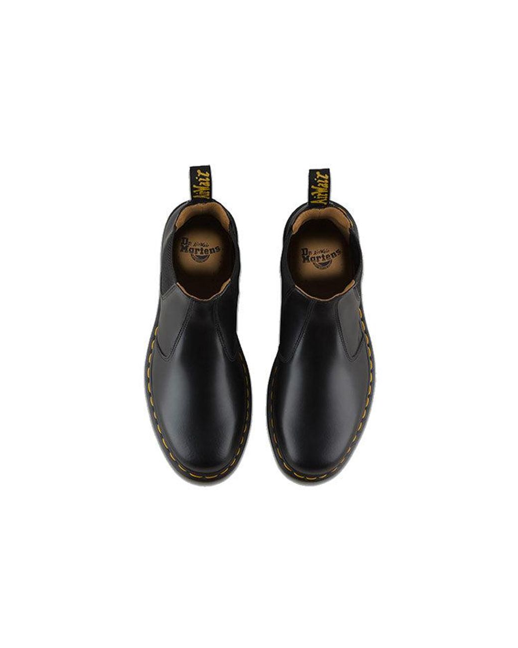 Dr. Martens Black Dr.Martens 2976 Stitch Smooth Leather Chelsea Boots for men