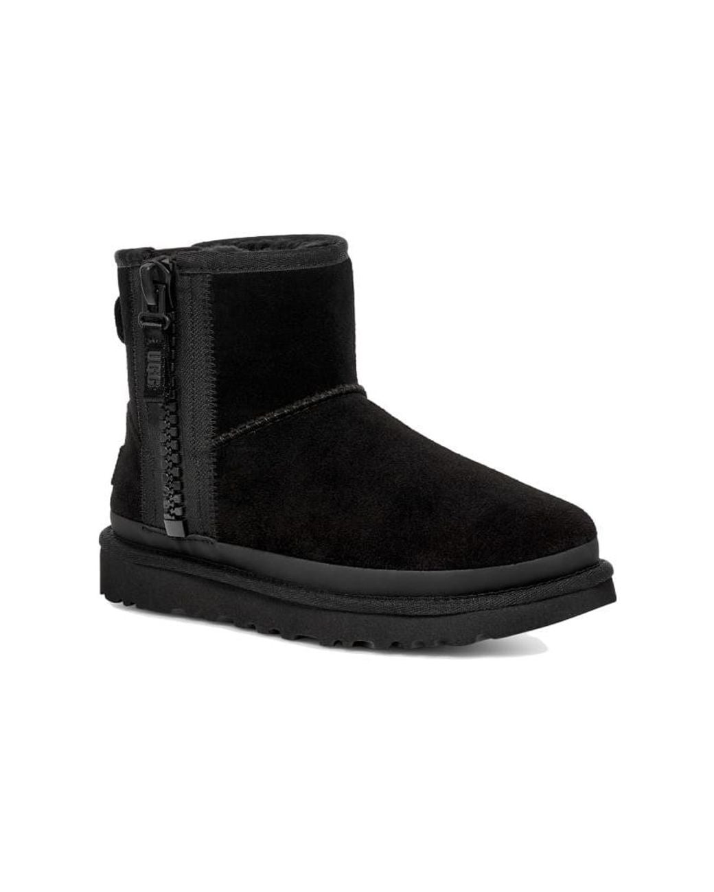 Ugg Black (Wmns) Classic Mini Zipper Tape Logo Boot