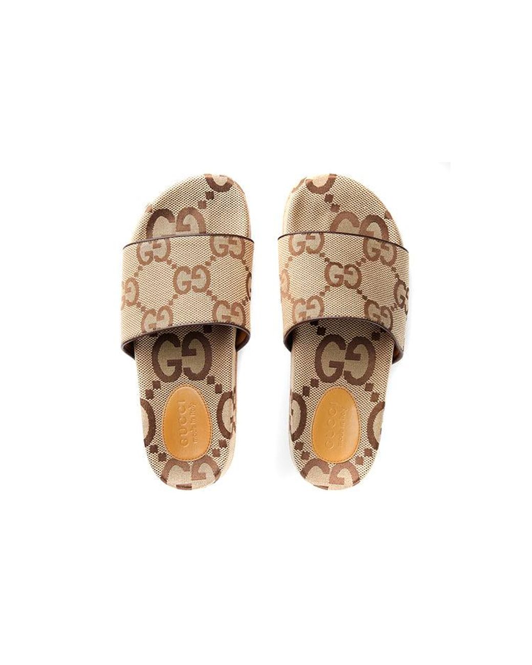 Gucci Brown GG Canvas Double-Buckle Men’s Slide Sandals Gucci Gg Supreme Canvas Sandals - Brown | Editorialist main image 4