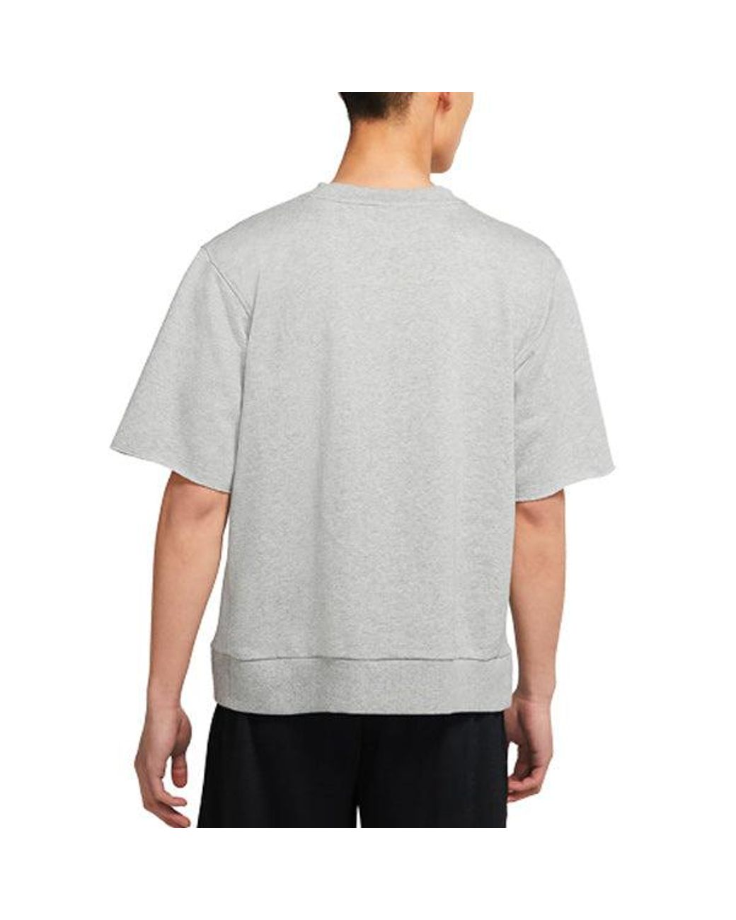 Nike Gray Dri-Fit Standard Issue Round Neck Pullover Sports Short Sleeve Dark for men