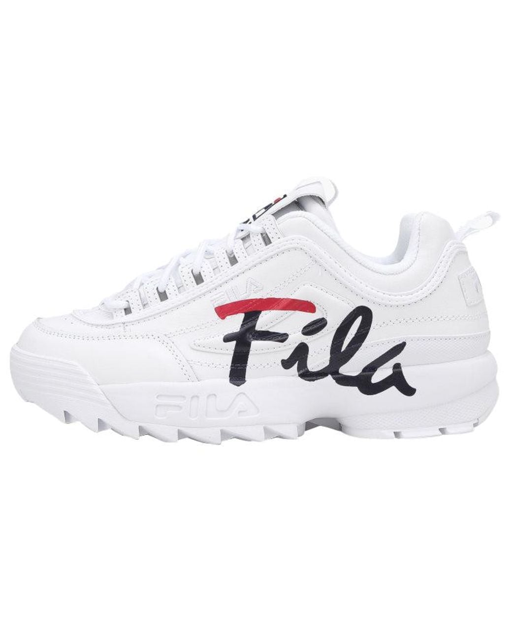 Fila White Disruptor 2 Low Top Shoes