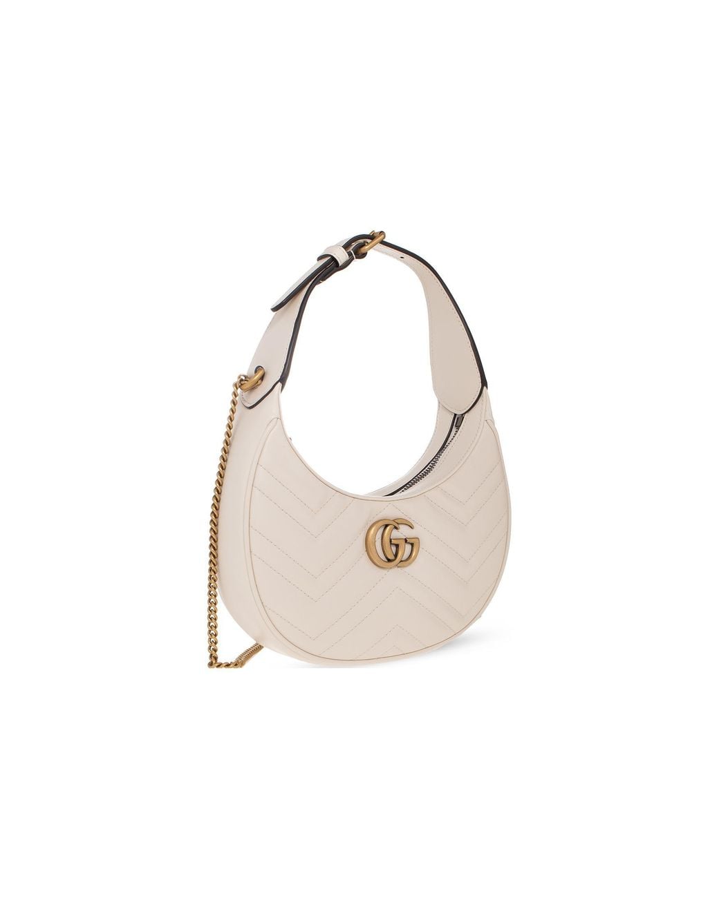 Gucci Natural (Wmns) Gg Marmont Half-Moon-Shaped Mini Bag 'Mystic'