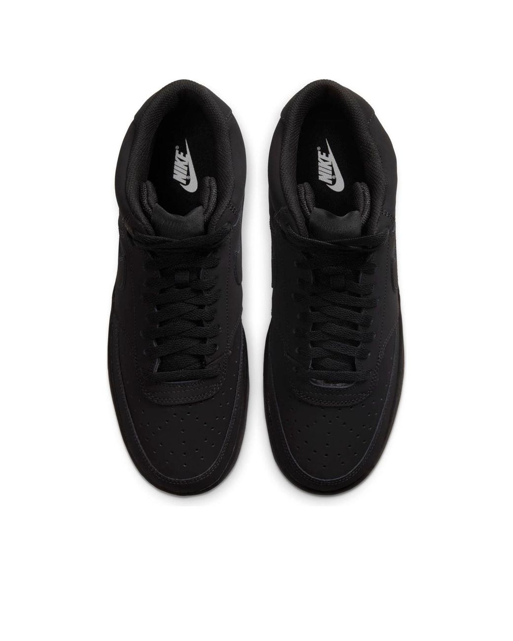 Nike Black Court Vision Mid Shoes for men