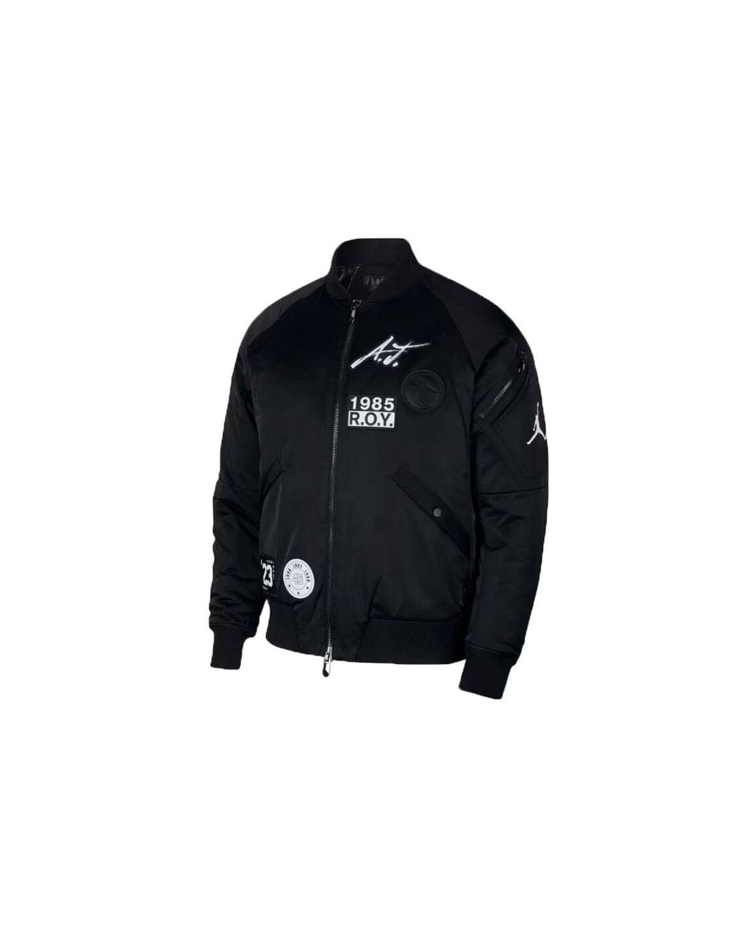 Nike Black Ma-1 Baseball Collar Aviator Jacket Sports Padded Jacket for men