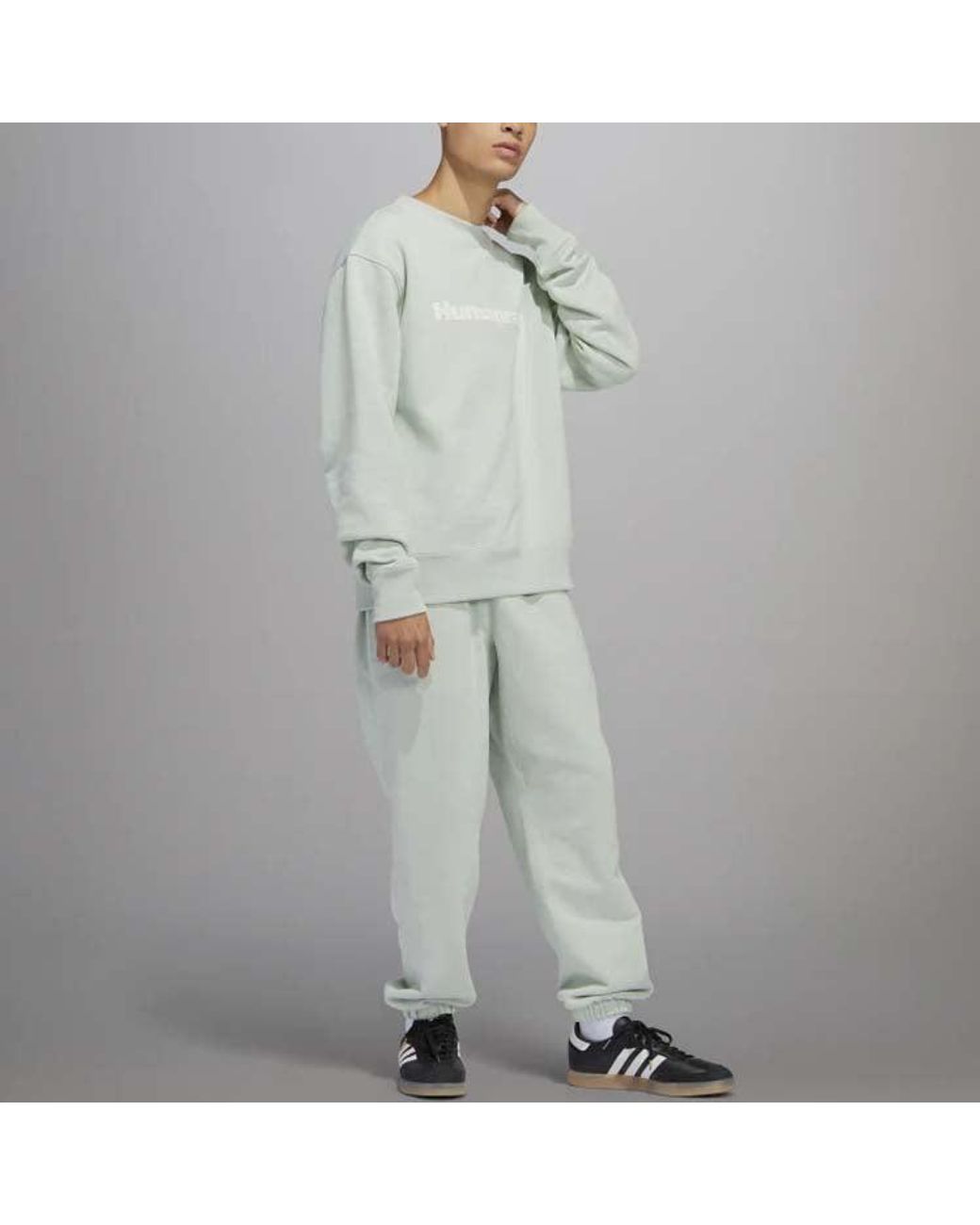 Adidas Green X Pharrell Humanrace Logo Sweatshirt for men